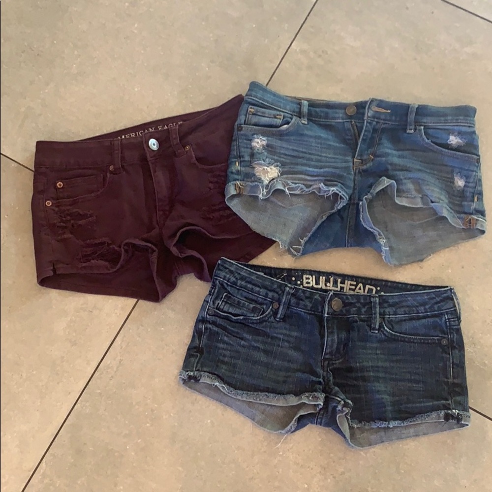 Three pairs of shorts: